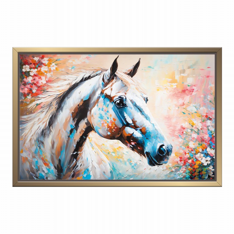 Wild Beauty: Horse Oil Painting on Canvas