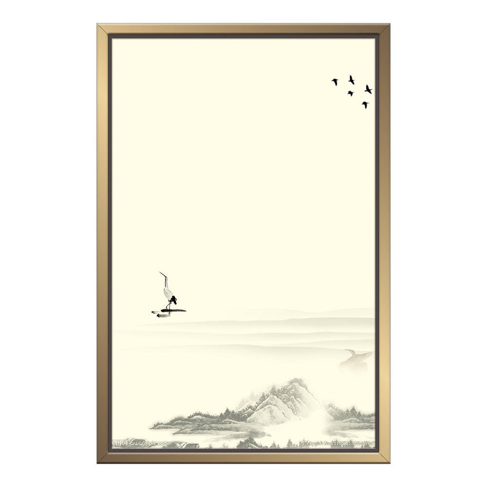 Ink Mountains, Birds: Home Canvas Decor