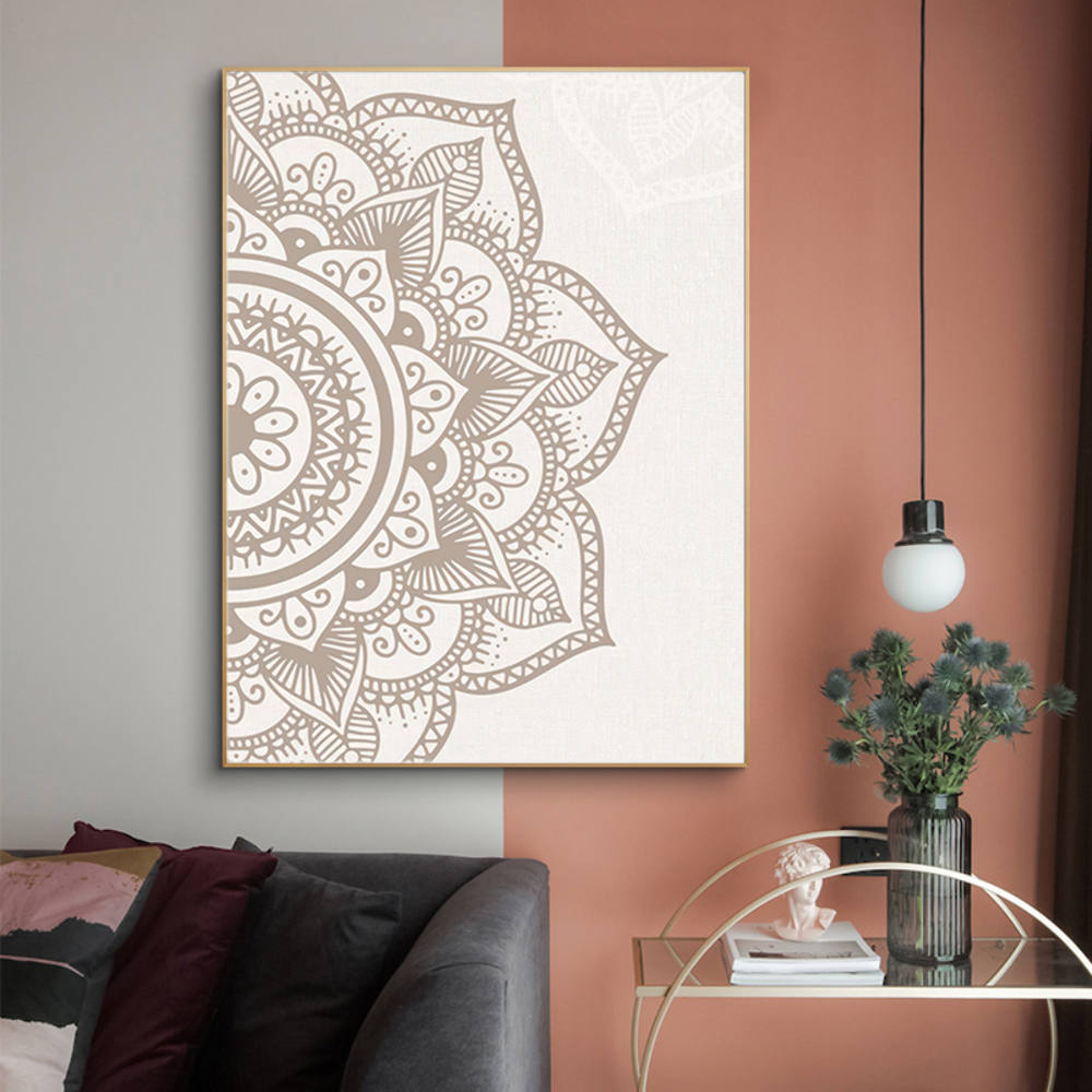 Subtle Elegance of Beige Mandala Canvas