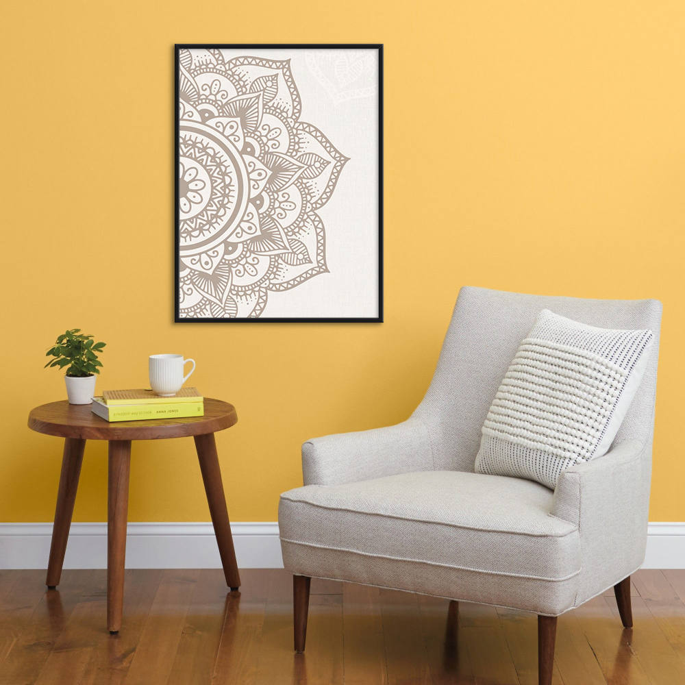 Subtle Elegance of Beige Mandala Canvas