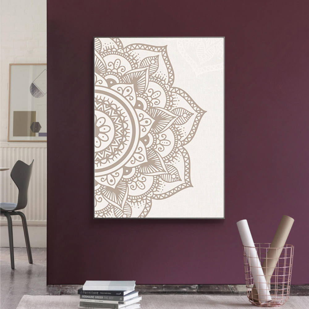 Subtle Elegance of Beige Mandala Canvas