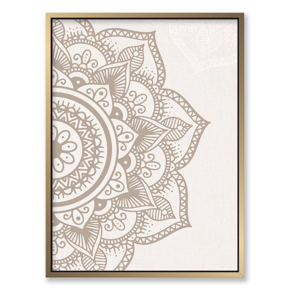 Subtle Elegance of Beige Mandala Canvas