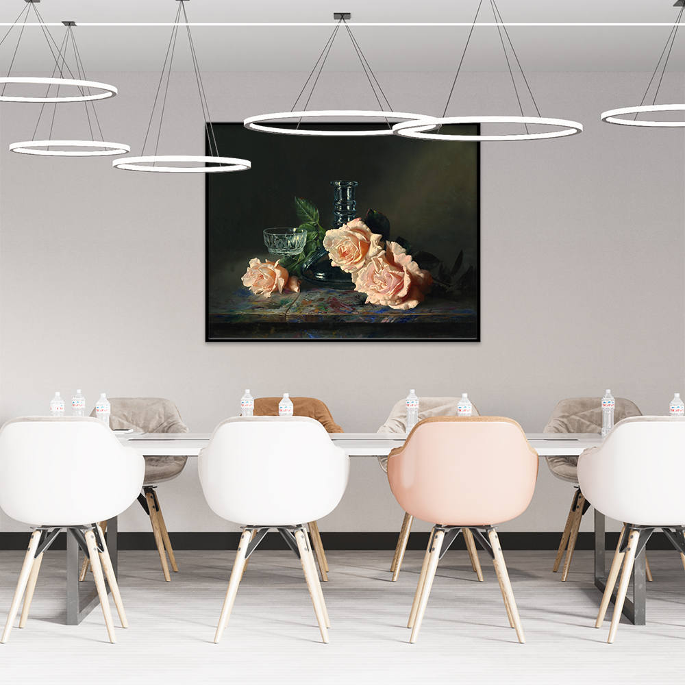 Retro Floral Arrangement: Home Decor Oil Painting