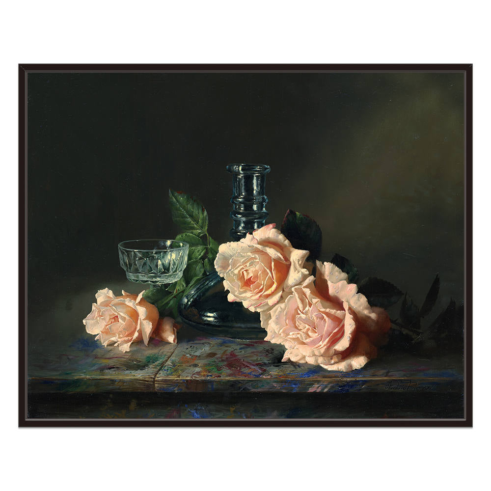 Retro Floral Arrangement: Home Decor Oil Painting