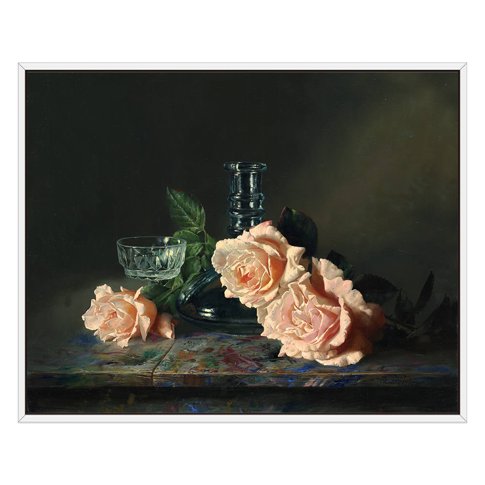 Retro Floral Arrangement: Home Decor Oil Painting