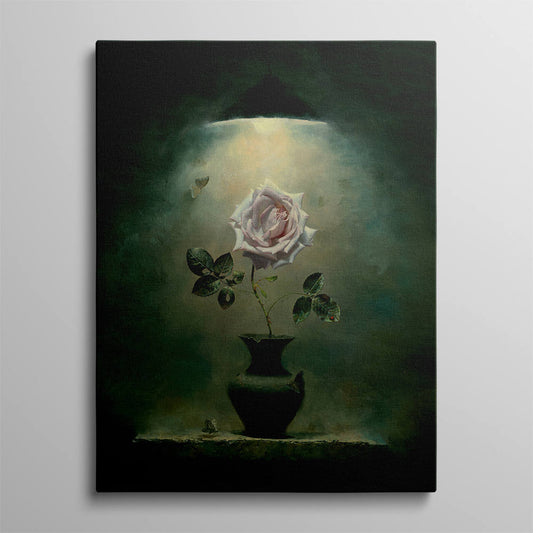Antique Flowers in Vase: Home Decor Oil Painting