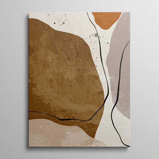 Golden Moon Modern Abstract Wall Art