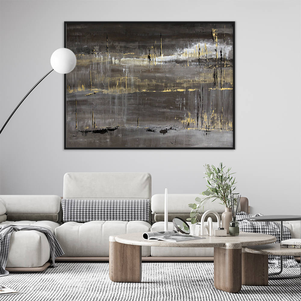 Black Acrylic Asbtract Painting