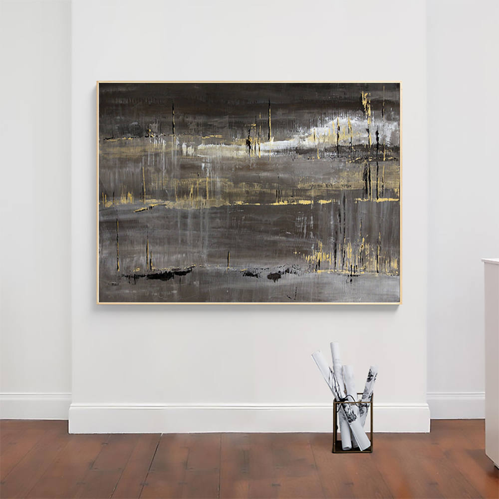 Black Acrylic Asbtract Painting
