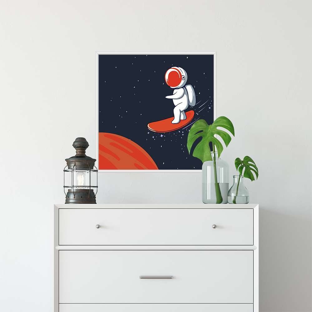 Skater Astronaut Child Room Prints