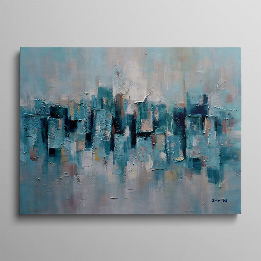 Oceanic Hues, Silken Canvas Oil Painting
