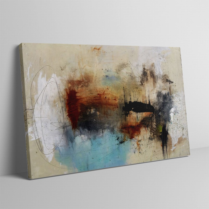 Bronze Dusk, Mocha Elegance Abstract Canvas