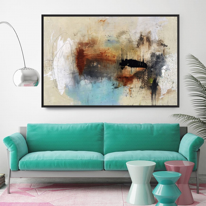 Bronze Dusk, Mocha Elegance Abstract Canvas