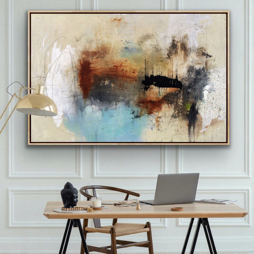 Bronze Dusk, Mocha Elegance Abstract Canvas
