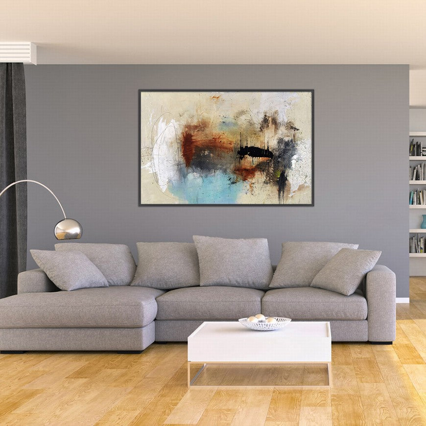 Bronze Dusk, Mocha Elegance Abstract Canvas