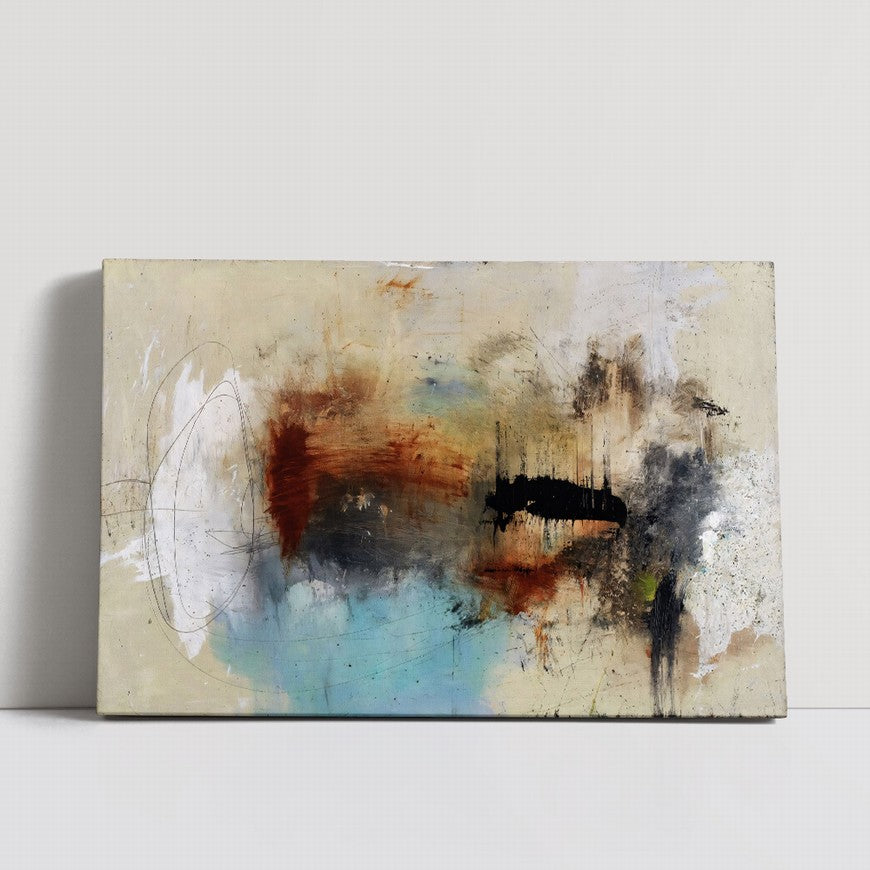 Bronze Dusk, Mocha Elegance Abstract Canvas