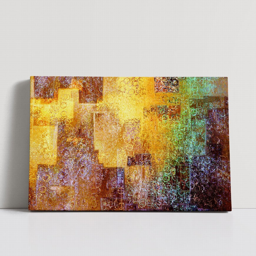 Honeyed Gold, Luminous Brushwork Canvas