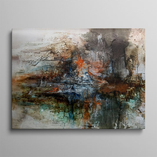 Sapphire City, Midnight Dreams Abstract Painting