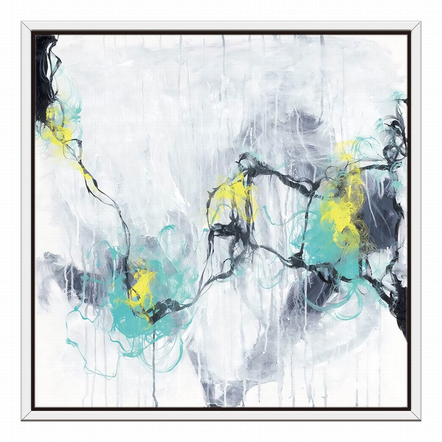 Silver Roar, Clouded Calm Abstract Canvas