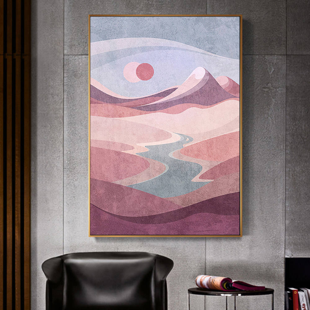 Crimson Skies and Summits Canvas
