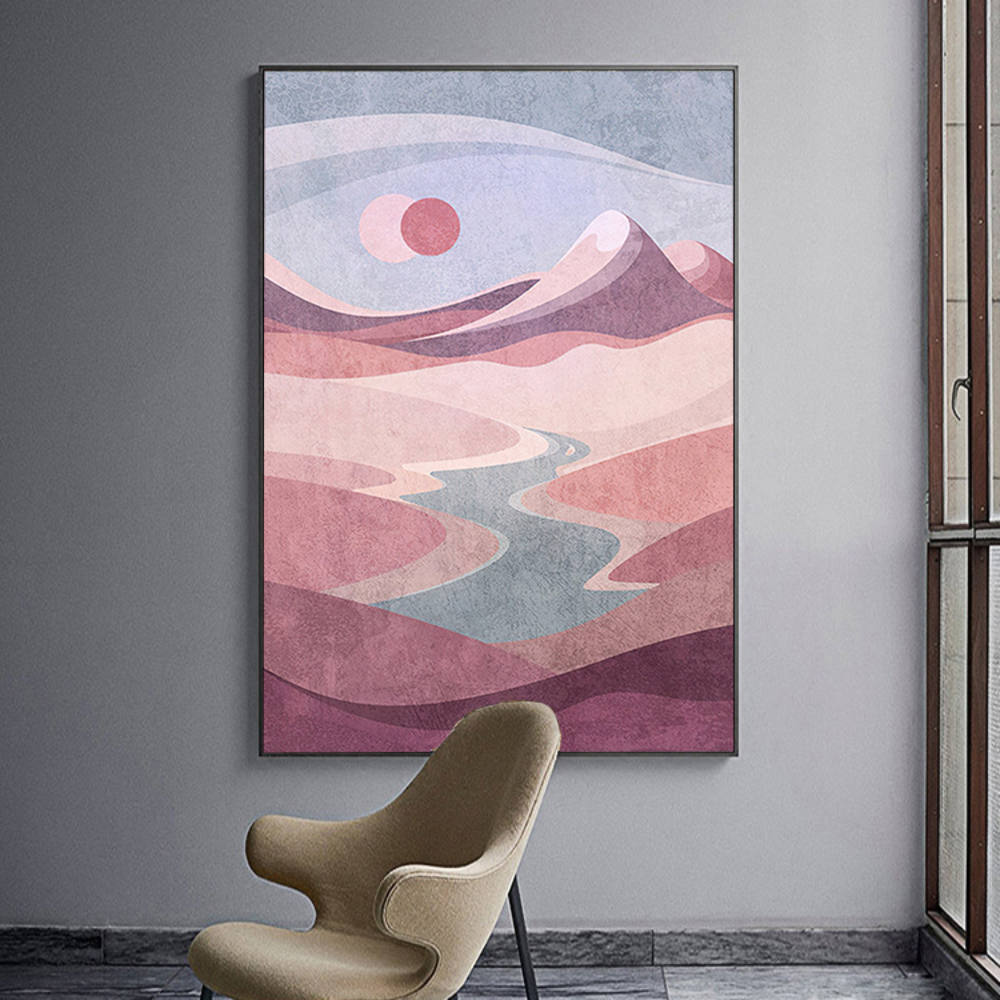 Crimson Skies and Summits Canvas