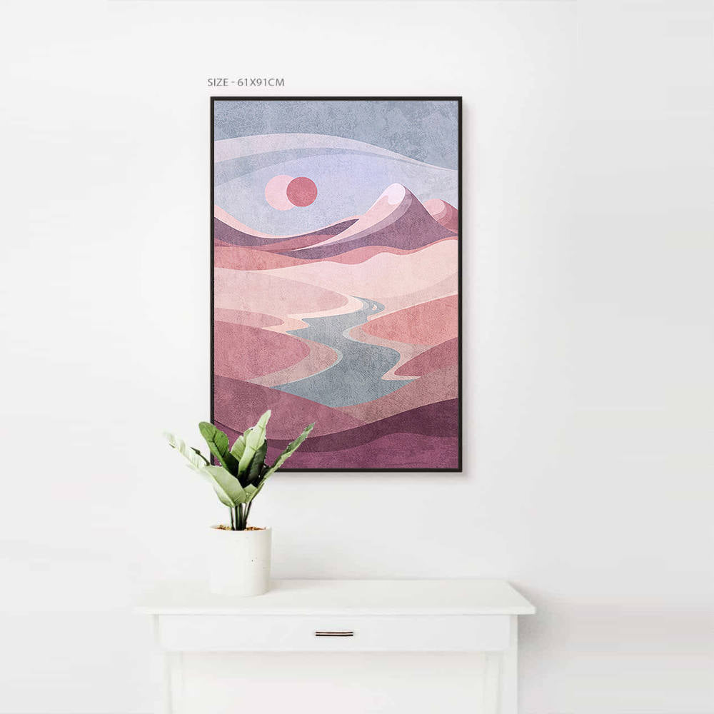 Crimson Skies and Summits Canvas