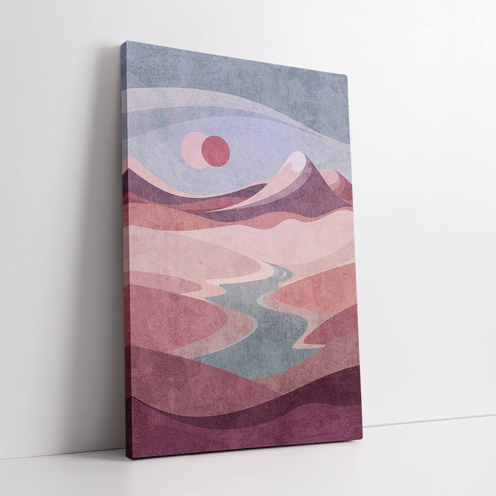 Crimson Skies and Summits Canvas