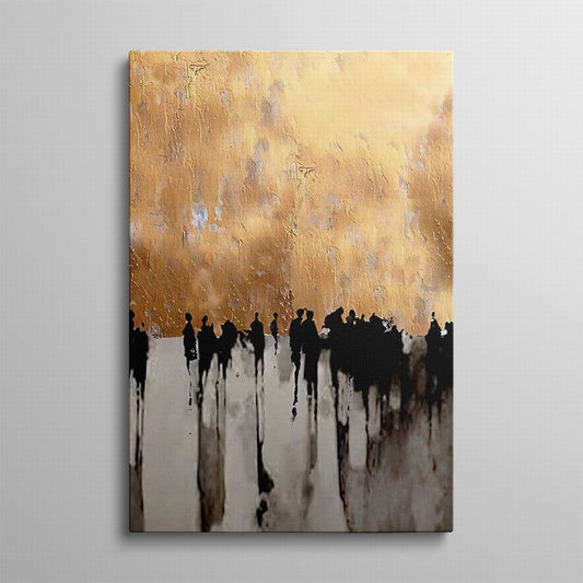 Vibrance Amidst Amber Waves Abstract Painting
