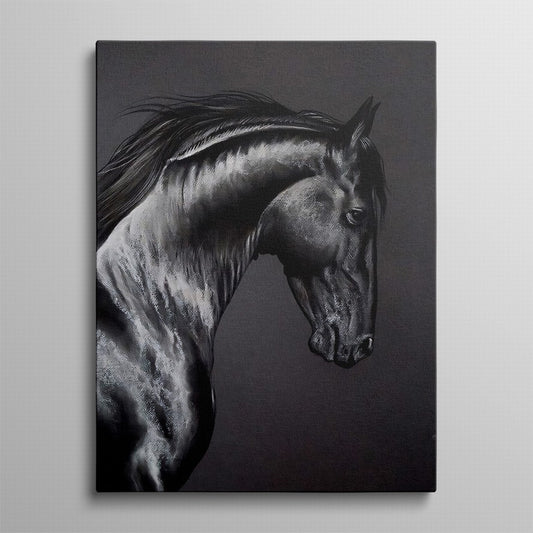 Monochrome Majesty: Horse Portrait