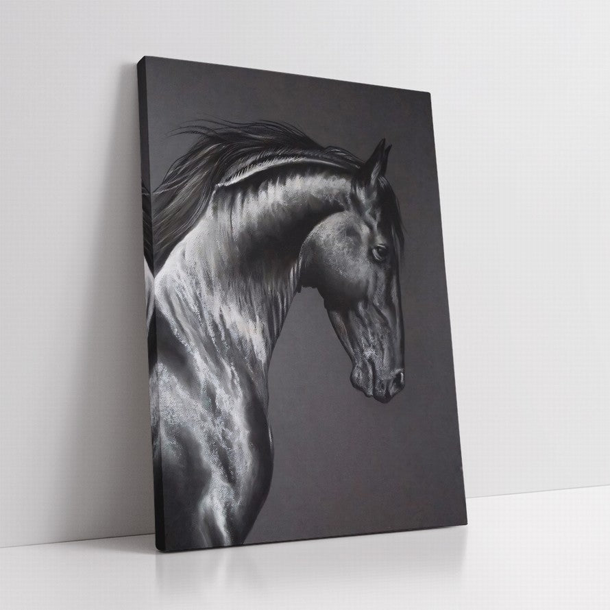 Monochrome Majesty: Horse Portrait
