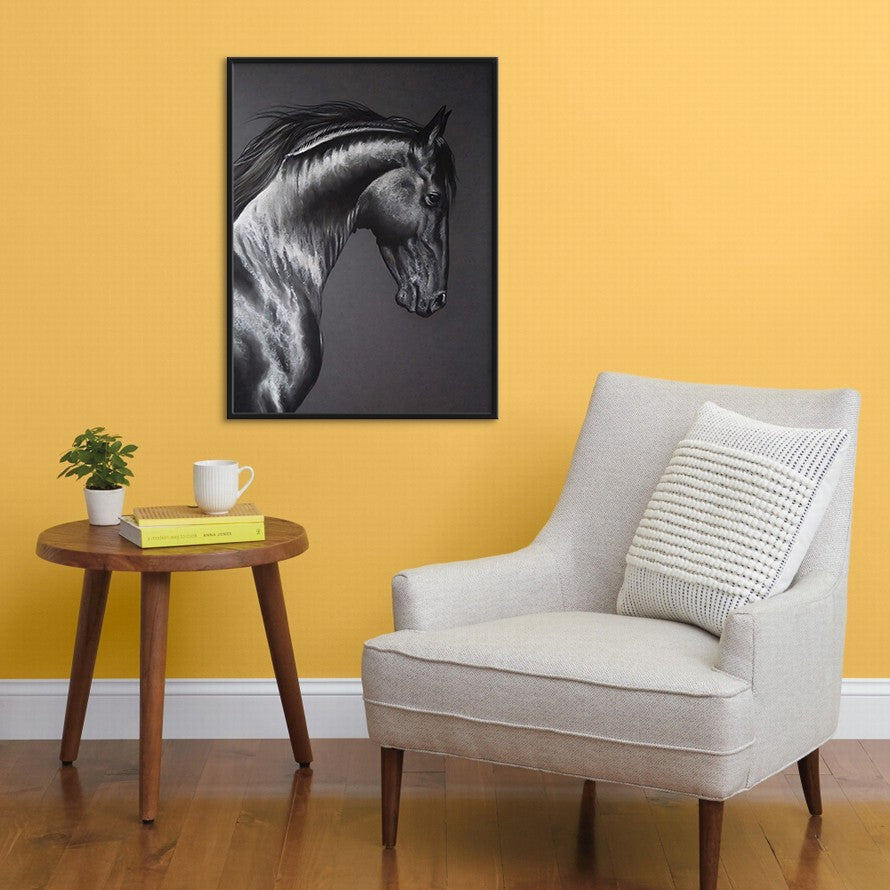 Monochrome Majesty: Horse Portrait