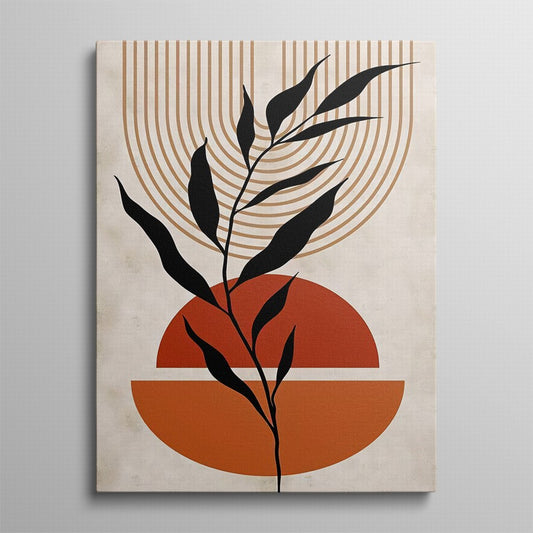 Midnight Garden, Citrus Geometry Canvas