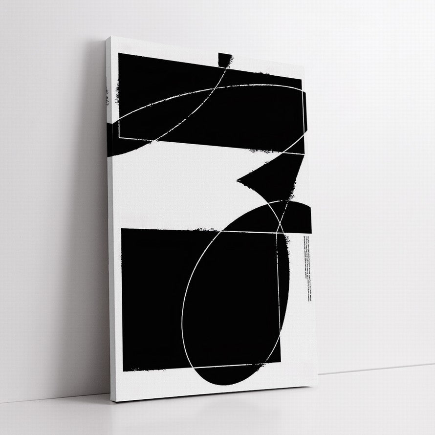 Black and White Hues Pattern Canvas