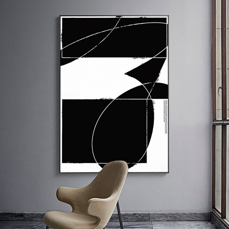 Black and White Hues Pattern Canvas