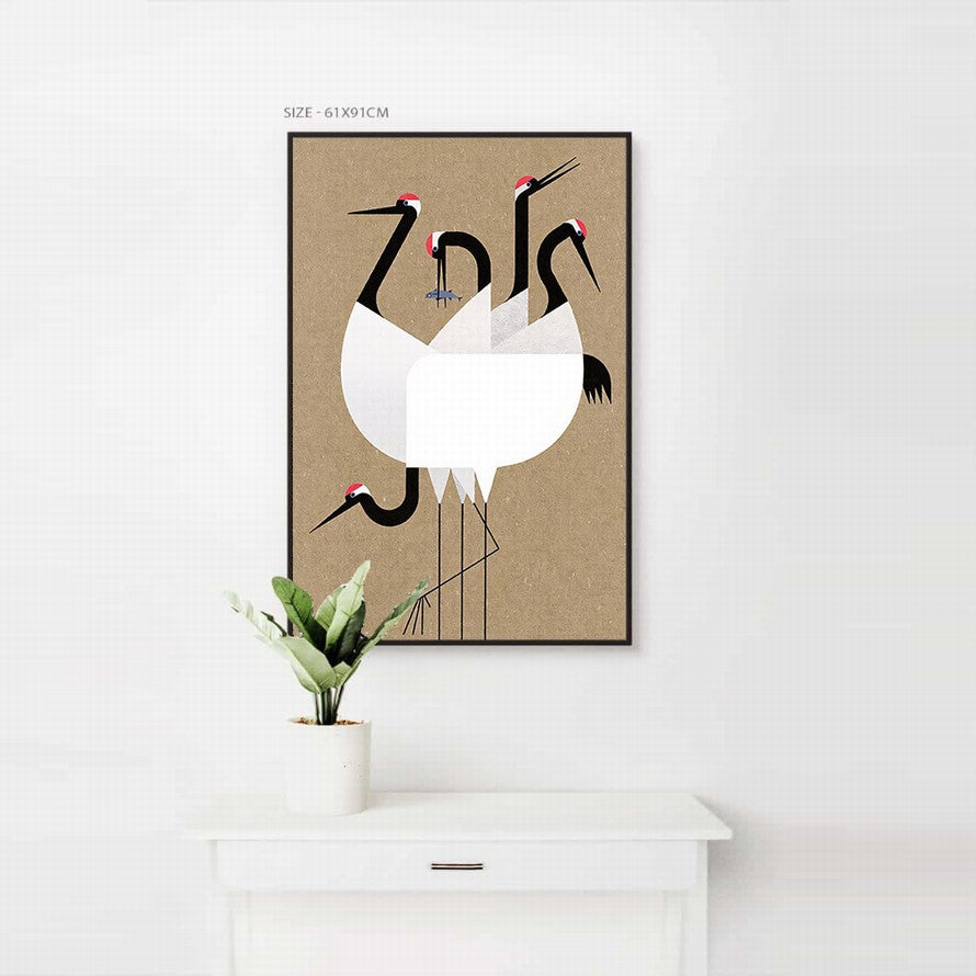 Dual Elegance, Feathered Dance Canvas