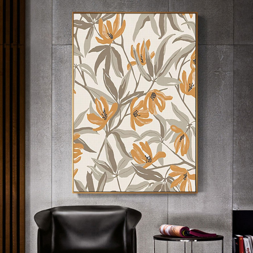 Neutral Harmony, Botanical Elegance Canvas