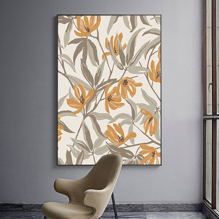 Neutral Harmony, Botanical Elegance Canvas
