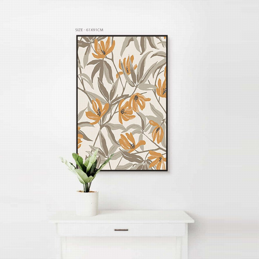 Neutral Harmony, Botanical Elegance Canvas