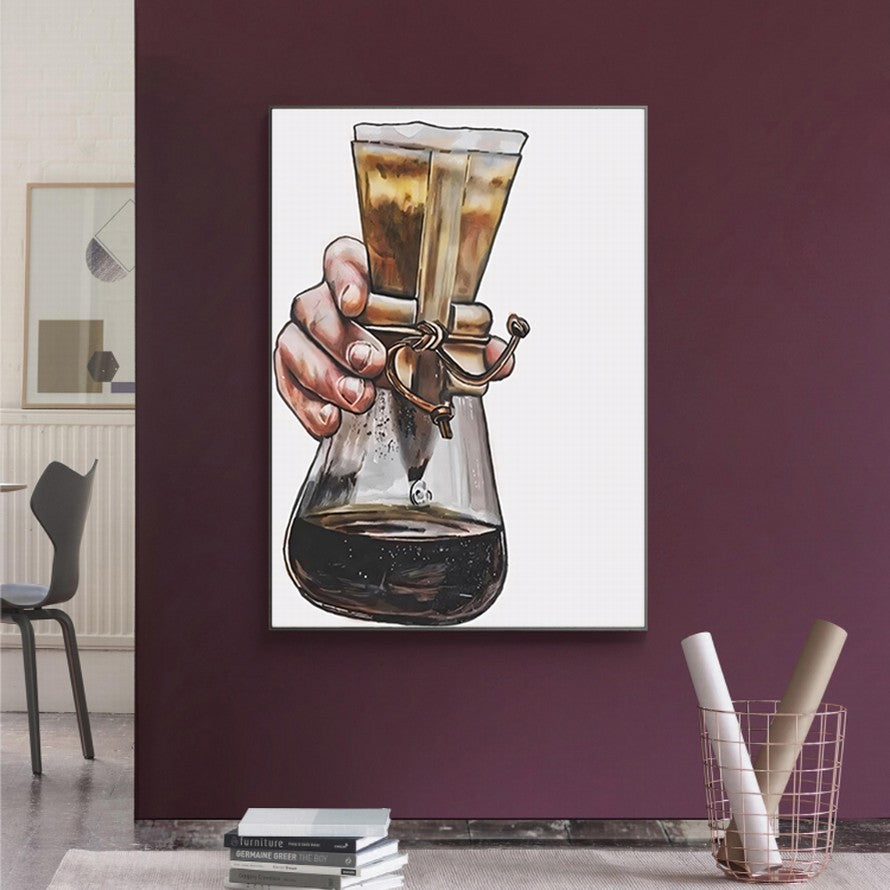Coffee Filter, Gentle Hold Oil Canvas