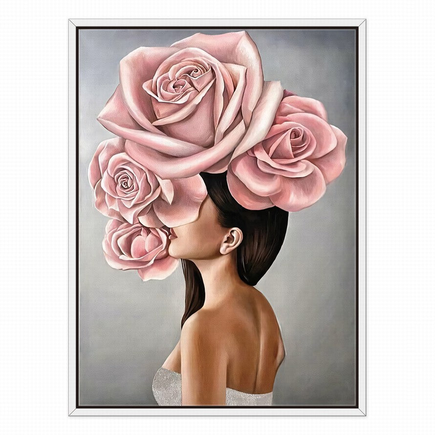Whispers Behind Pink Petals Oil Canvas