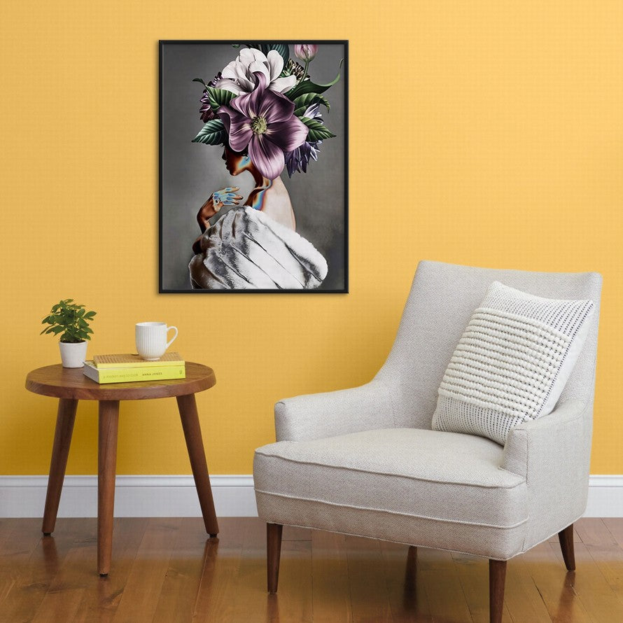 Lavender Whisper, Hidden Gaze Oil Canvas