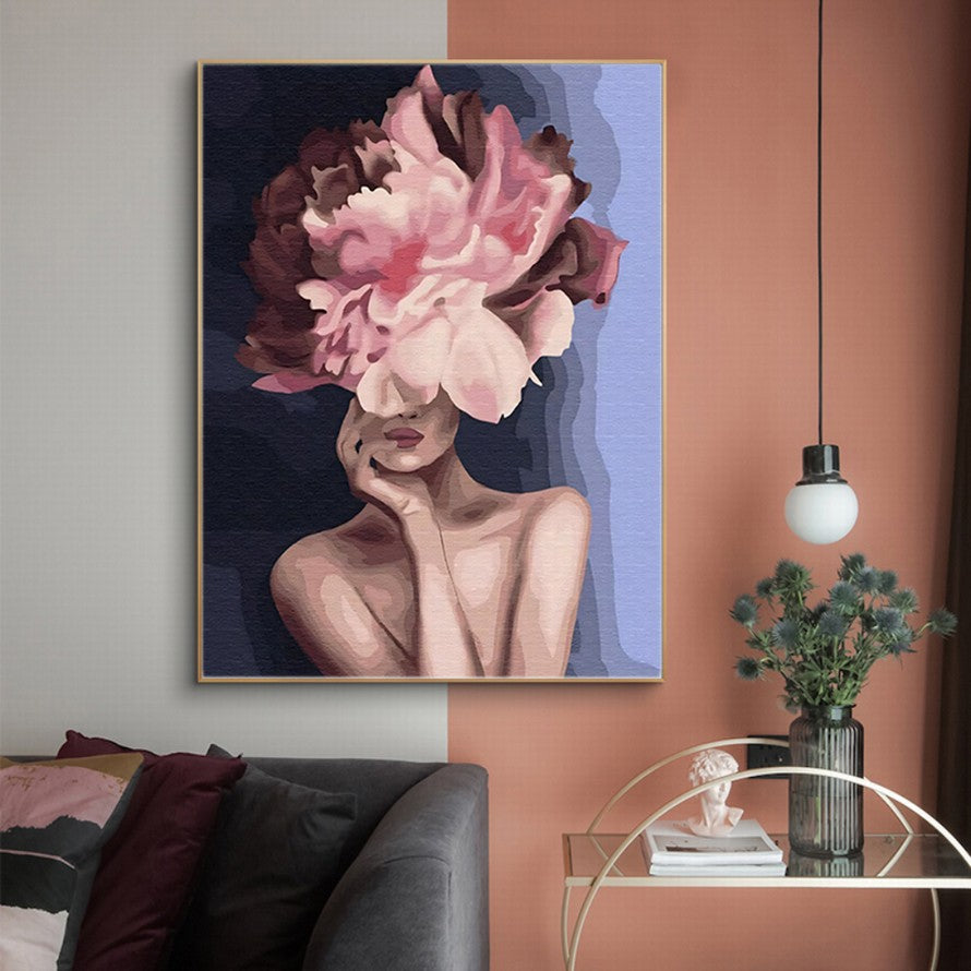 Bloom Masked Mystery Woman Oil Canvas