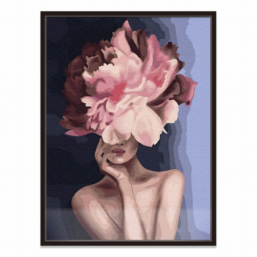 Bloom Masked Mystery Woman Oil Canvas