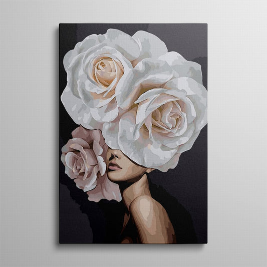 Simplicity in White Blossom Canvas