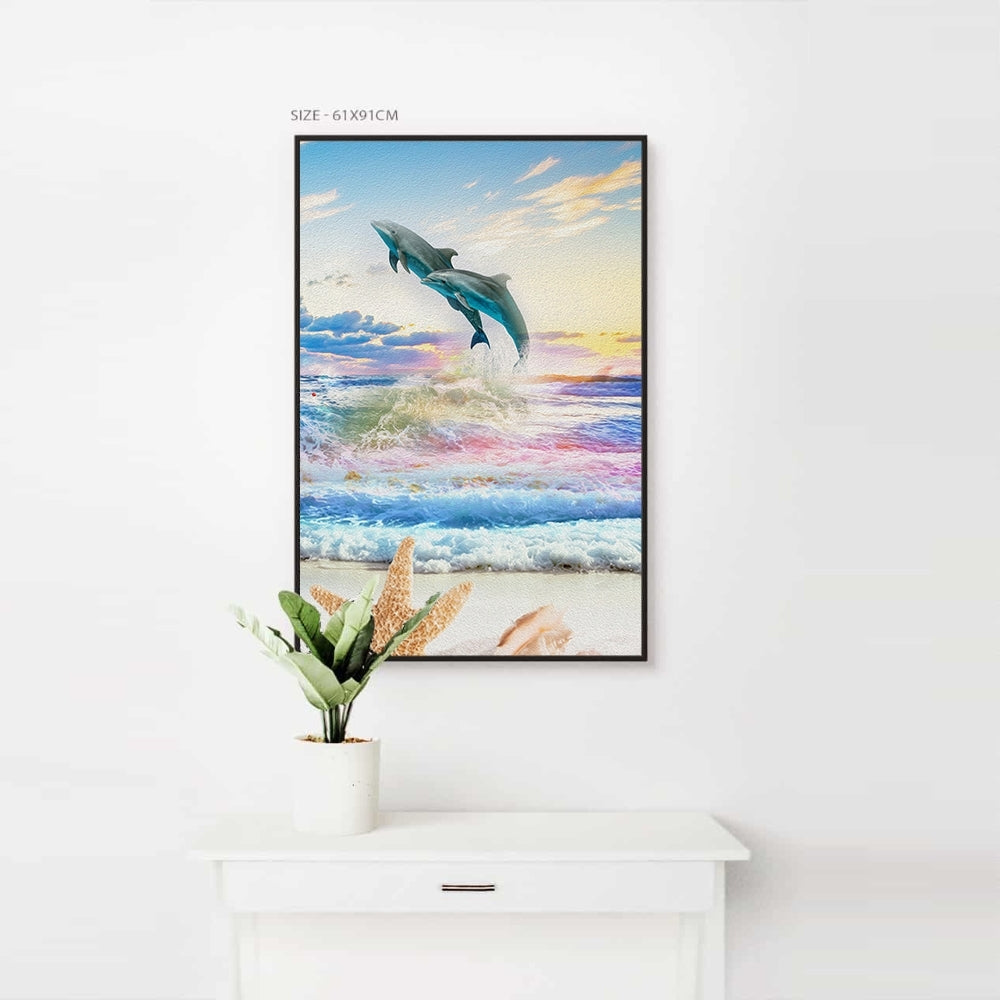 Fantasy Ocean with Whales Home Decoration Canvas