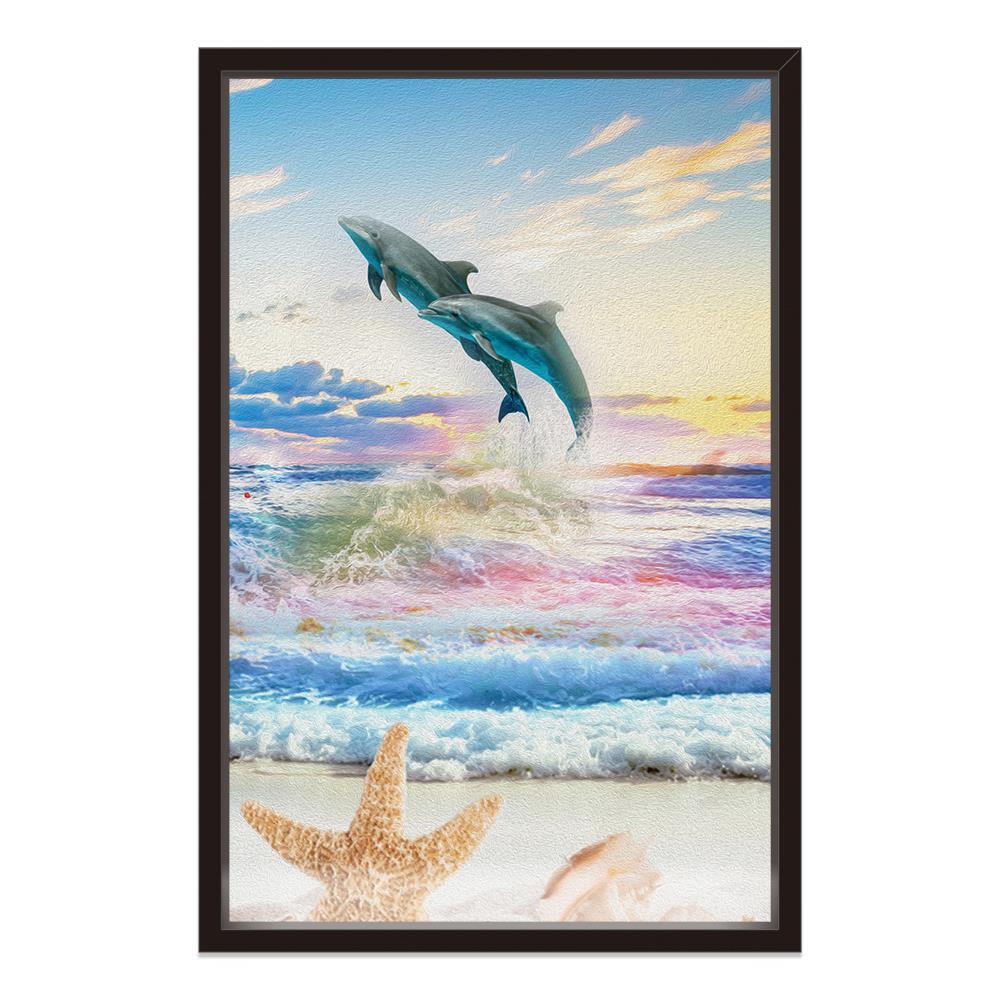 Fantasy Ocean with Whales Home Decoration Canvas