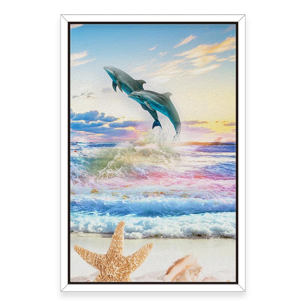 Fantasy Ocean with Whales Home Decoration Canvas