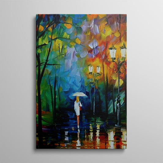 Walking Lady Water Painting Home Decoration Canvas