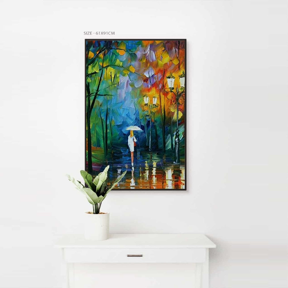 Walking Lady Water Painting Home Decoration Canvas