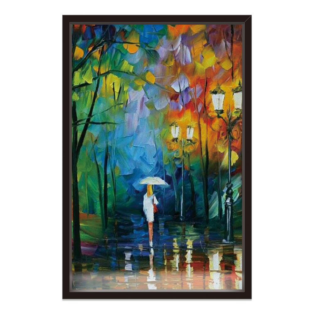 Walking Lady Water Painting Home Decoration Canvas